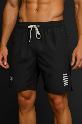 Prince Sports Solid Men Black Bermuda Shorts