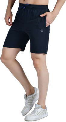 KWINGS Solid Men Dark Blue Sports Shorts