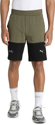 PUMA Printed Men Green Regular Shorts