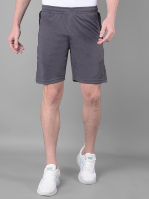 Force NXT Solid Men Grey Sports Shorts
