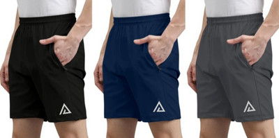 ASR Solid Men Multicolor Regular Shorts