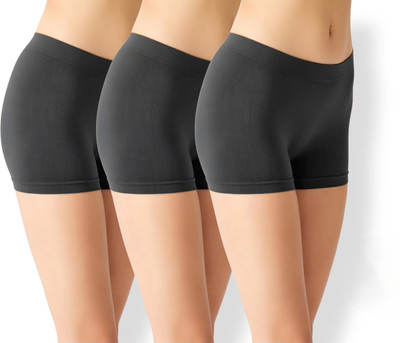Maitri Solid Women Black Boxer Shorts