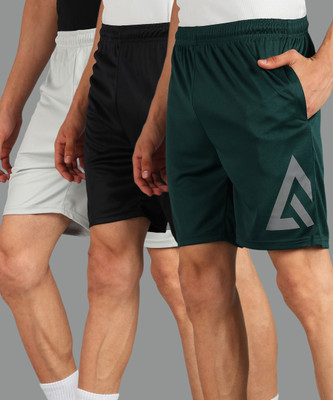 Adrenex Solid Men Multicolor Running Shorts