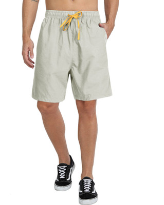 FTX Solid Men Grey Casual Shorts