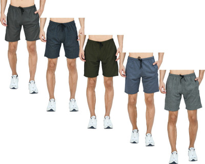 Indestar Solid Men Multicolor Bermuda Shorts