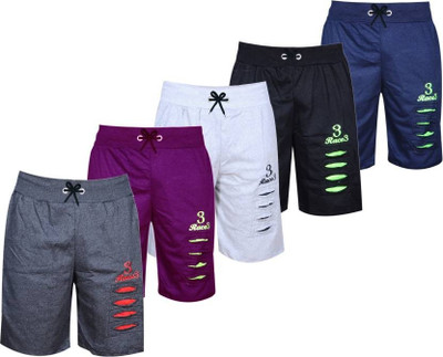 KASEERA Printed Men Multicolor Regular Shorts