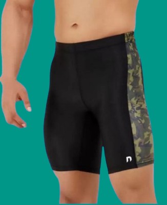 Shribala Hub Solid Men Black Compression Shorts