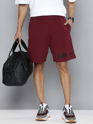 HRX by Hrithik Roshan Solid Men Maroon Regular Shorts
