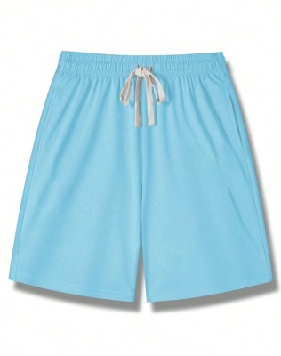 FLYNOFF Solid Men Light Blue Basic Shorts