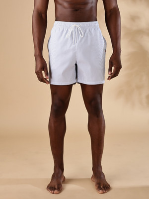 TOMMY HILFIGER Solid Men White Basic Shorts