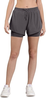 Amante Solid Women Grey Sports Shorts