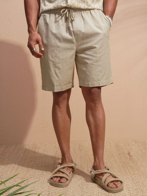 HIGHLANDER Solid Men Grey Regular Shorts