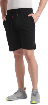 U.S. POLO ASSN. Solid Men Black Sports Shorts