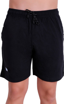 TT Solid Men Black Bermuda Shorts