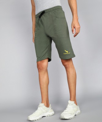 GYRFALCON Printed Men Green Regular Shorts