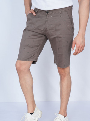joyus Printed Men Dark Grey Regular Shorts
