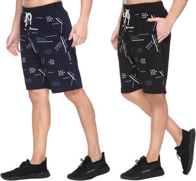 ENOV Printed Men Multicolor Regular Shorts