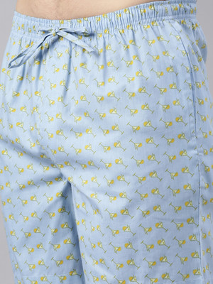 JOVEN Printed Men Blue Bermuda Shorts