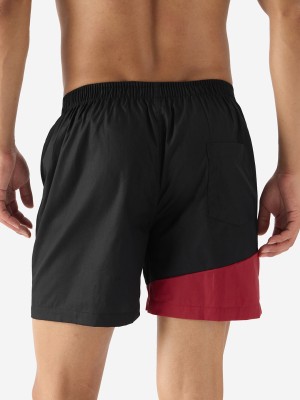 The Souled Store Graphic Print Men Black Basic Shorts