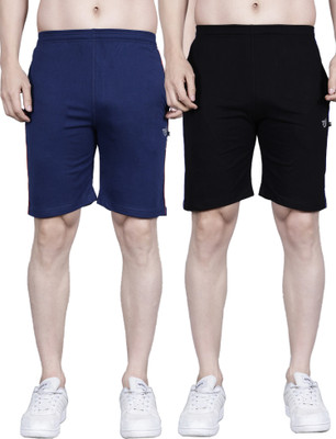 Texfro Solid Men Multicolor Regular Shorts