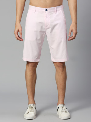 Thomas Scott Solid Men Pink Chino Shorts