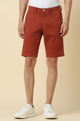 Allen Solly Solid Men Red Regular Shorts