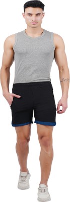 Blacktail Solid Men Black Casual Shorts