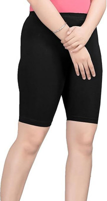 RIDDHI CREATION Solid Women Black Night Shorts