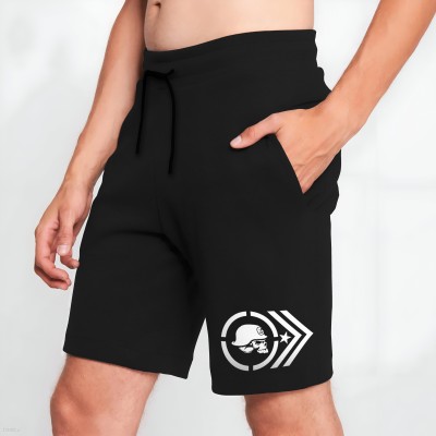 HouseOfCommon Printed Men Black Regular Shorts