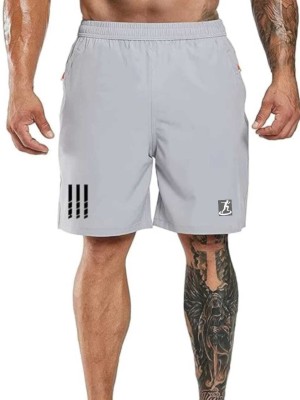 Hasan Enterprise Solid Men Grey Regular Shorts