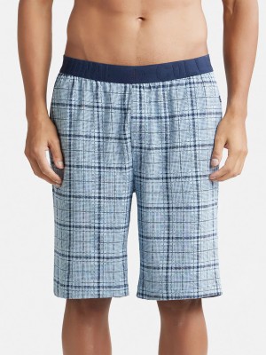 JOCKEY Checkered Men Blue Night Shorts