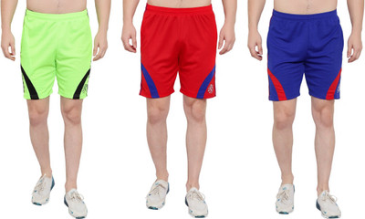 OORA TREND Mesh Men Light Green, Red, Blue Sports Shorts