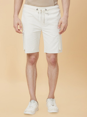BEING HUMAN Solid Men White Basic Shorts