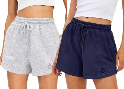 HOTFITS Solid Women Multicolor Regular Shorts, Casual Shorts, Night Shorts