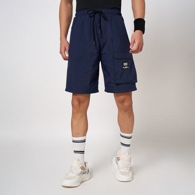 Ajile By Pantaloons Solid Men Blue Basic Shorts