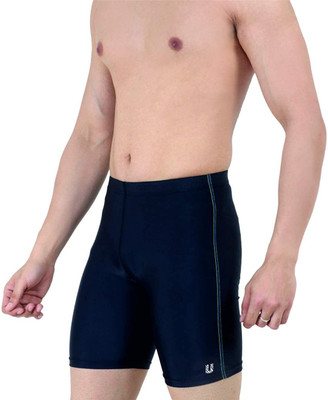 unbeatable Solid Men Dark Blue Sports Shorts