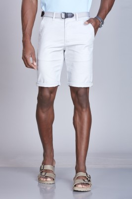 RAGWAY Solid Men Light Blue Casual Shorts