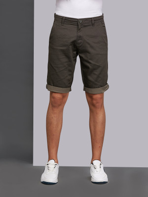 bEEVEE Solid Men Green Regular Shorts