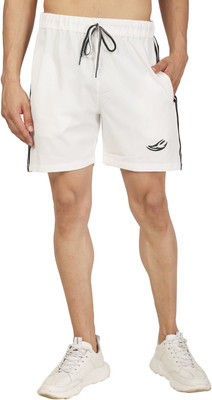 iSHUG Solid Men White Regular Shorts