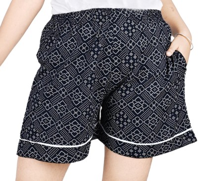 Goodpoint Printed Women Blue Regular Shorts