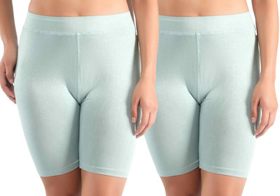 ORLIZEA Solid Women Green Cycling Shorts