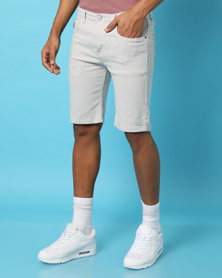 CAMPUS SUTRA Solid Men Denim Grey Casual Shorts