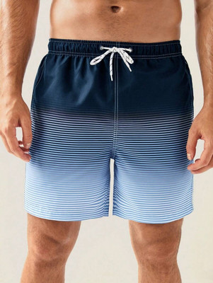BALHARIS Graphic Print Men Blue Beach Shorts