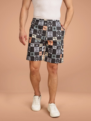BULLMER Printed Men Black Beach Shorts
