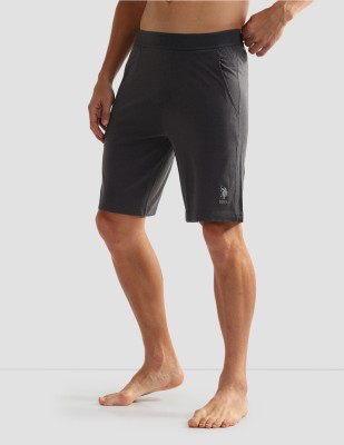 U.S. POLO ASSN. Solid Men Grey Casual Shorts