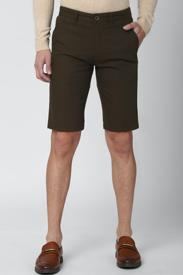 PETER ENGLAND Solid Men Brown Regular Shorts