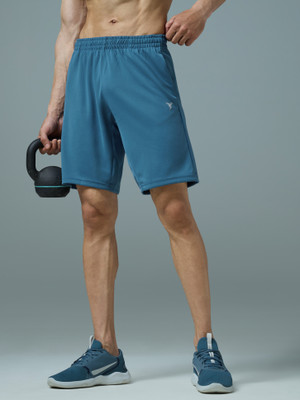 TECHNOSPORT Solid Men Blue Sports Shorts