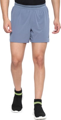Asics Solid Men Blue Gym Shorts