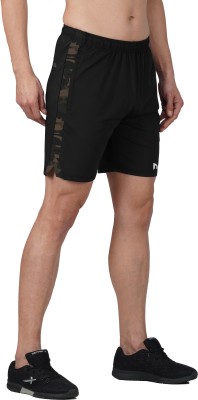 never lose Solid, Printed, Striped Men Black Sports Shorts