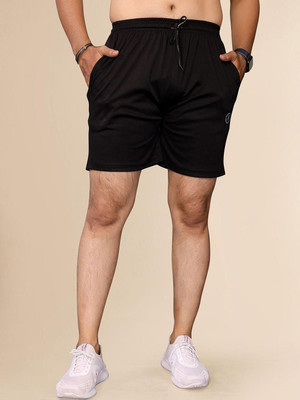 Moda Rapido Self Design Men Black Sports Shorts
